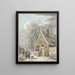 Dorf unter Schnee - Johannes Christiaan Janson — gerahmtes Bild an der Wand