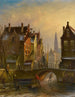 Patineurs sur un canal à Amsterdam avec vue sur la Zuiderkerk au-delà - Johannes Franciscus Spohler — Ansicht des Kunstwerks