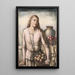 Frau mit einem Schal - Johannes Greenberg — gerahmtes Bild an der Wand