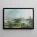 Die Ruinen der Festung Ivangorod Johannesstadt und ein Teil von Narva gesehen von der Höhe von Joachimsthal - Johannes Hau — gerahmtes Bild an der Wand
