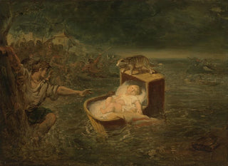 Johannes Hinderikus Egenberger - The miraculous rescue of a child during the St Elisabeth flood Anno 1421.webp