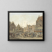 Place de la ville avec une foire - Johannes Huibert Prins — gerahmtes Bild an der Wand