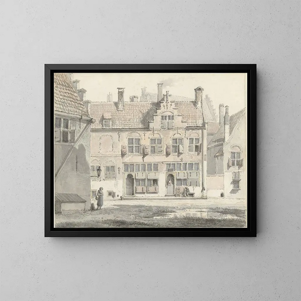 Maisons à Amersfoort - Johannes Jelgerhuis — gerahmtes Bild an der Wand