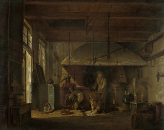 Die Apotheker-Destillerie A d'Ailly in den Stadtmauern des Zaagmolenpoort in Amsterdam - Johannes Jelgerhuis — Ansicht des Kunstwerks