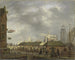 Der kleine Fischmarkt an der Ecke der Brouwersgracht und des Singel in Amsterdam - Johannes Jelgerhuis — Ansicht des Kunstwerks