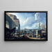 Ansicht der Fantasie von Rom mit dem Castel Sant'Angelo - Johannes Lingelbach — gerahmtes Bild an der Wand