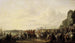 Charles II 1630-1685, der beim Halt auf dem Wema-Gelände an der Rotte während seiner Reise von Rotterdam nach Den Haag am 25. Mai 1660 - Johannes Lingelbach — Ansicht des Kunstwerks