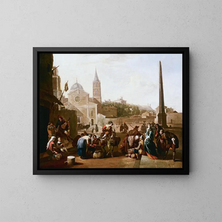 Johannes Lingelbach - The Piazza del Popolo Rome.webp