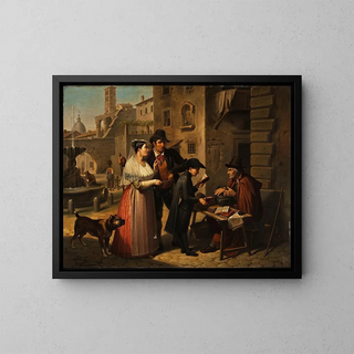 Johannes Riepenhausen - A SecondHand Bookseller In A Roman Street.webp
