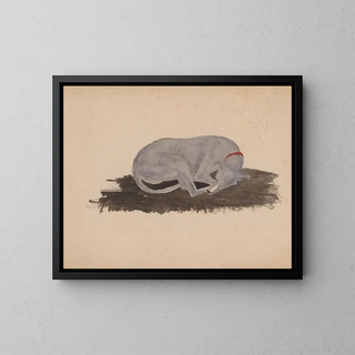 Schlafender Hund - Johannes Tavenraat — gerahmtes Bild an der Wand