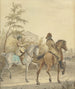 Ein Mann und eine Frau zu Pferd auf einer Landstraße - Johannes Vinkeles — Ansicht des Kunstwerks