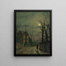 Ecken der alten Straße Claughton bei Scarborough - John Atkinson Grimshaw — gerahmtes Bild an der Wand