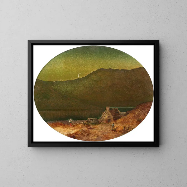 Der Halbmond - John Atkinson Grimshaw — gerahmtes Bild an der Wand