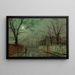 Unter den silbernen Strahlen des Mondes - John Atkinson Grimshaw — gerahmtes Bild an der Wand