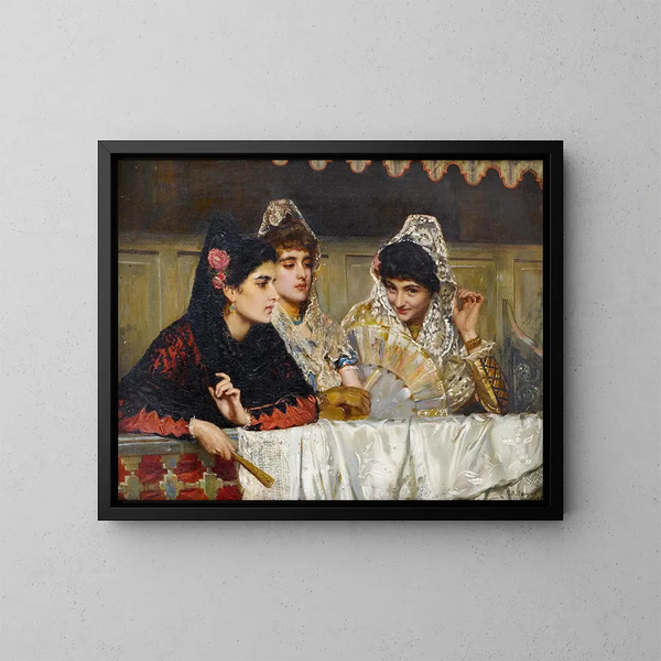 Bewunderung aus der Ferne - John Bagnold Burgess — gerahmtes Bild an der Wand