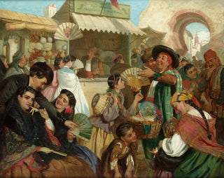 Der Verkäufer von Fächern - John Bagnold Burgess — Ansicht des Kunstwerks