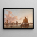 Voiliers et barges sur un estuaire néerlandais - John Berney Crome — gerahmtes Bild an der Wand