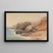 Studie der Felsen - John Brett — gerahmtes Bild an der Wand