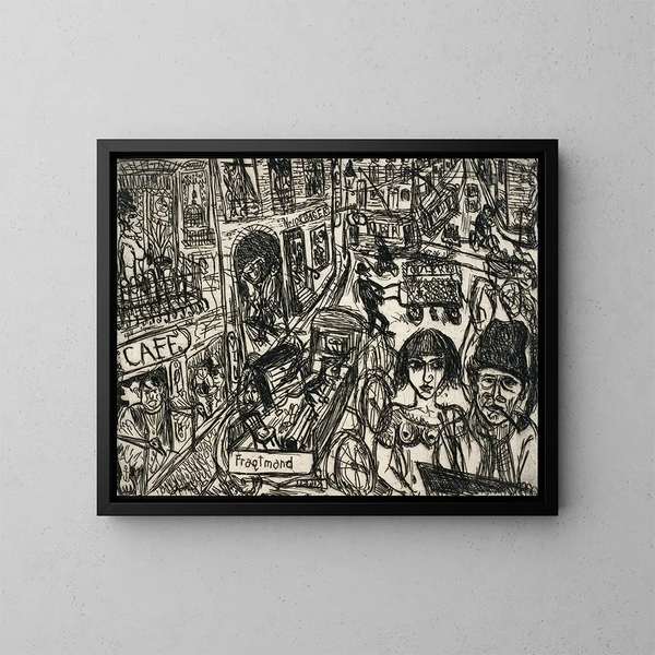 Gadeliv à Nørrebro - John Christensen — gerahmtes Bild an der Wand