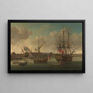John Cleveley the elder - Launching at Deptford.webp