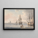 Chantier naval de Deptford Kent - John Cleveley le Jeune — gerahmtes Bild an der Wand
