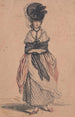 Eine modebewusste Dame mit schwarzem Schal und roten Schuhen - John Collet — Ansicht des Kunstwerks