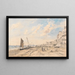 Brighton Strand Blick nach Westen - John Constable — gerahmtes Bild an der Wand