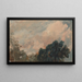 Studie der Wolken mit Bäumen - John Constable — gerahmtes Bild an der Wand