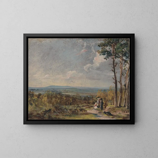 Hampstead Heath vu vers Harrow - John Constable — gerahmtes Bild an der Wand