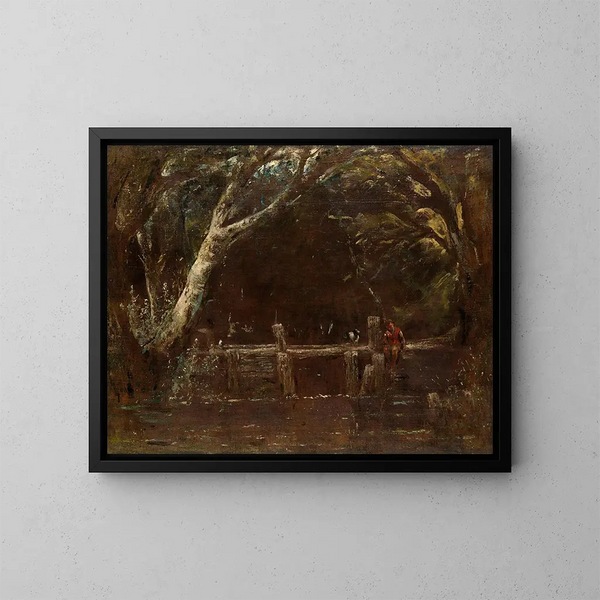 Das Landschaftsbild des Schlosses - John Constable — gerahmtes Bild an der Wand