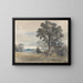 Landschaft in East Bergholt - John Constable — gerahmtes Bild an der Wand