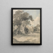 Bäume auf einer Wiese - John Constable — gerahmtes Bild an der Wand