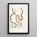 Schlange des Bengalen Coluber Bengalensis 47 Schlange mit schachbrettartigem Muster Coluber rectangulus - John Edward Gray — gerahmtes Bild an der Wand