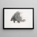 Igel mit indischer Mähne Hystrix cristata - John Edward Gray — gerahmtes Bild an der Wand