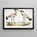 Pluvier mit gefederten Flügeln Charadrius ventralis Männchen und Weibchen - John Edward Gray — gerahmtes Bild an der Wand