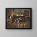 Hunde und Welpen in einem Interieur - John Emms — gerahmtes Bild an der Wand