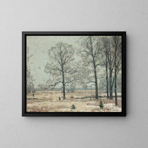 Hainbuchen im Winter - John Fabian Carlson — gerahmtes Bild an der Wand