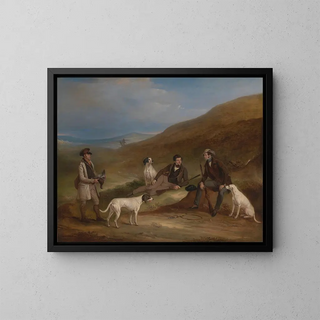 John Ferneley - Edward Horner Reynard and his Brother George GrouseShooting At Middlesmoor Yorkshire with Their G.webp