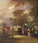 Der Reverend und Mrs. Henry Palmer mit ihren sechs jüngsten Kindern in Withcote Hall bei Oakham Leicestershire - John Ferneley — Ansicht des Kunstwerks