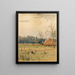 Herbstlandschaft mit einem großen Heuballen - John Francis Murphy — gerahmtes Bild an der Wand