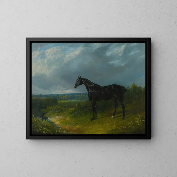 Jäger in einer Landschaft - John Frederick Herring der Ältere — gerahmtes Bild an der Wand