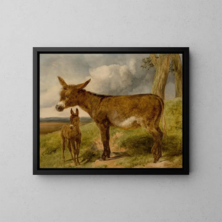 Esel - John Frederick Herring l'Ancien — gerahmtes Bild an der Wand