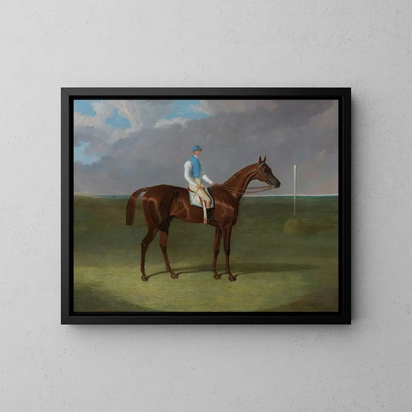 M. Ridsdale und M. Gully in St Giles mit William Scott oben - John Frederick Herring der Ältere — gerahmtes Bild an der Wand