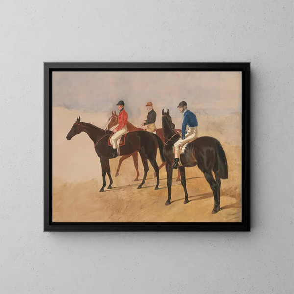Die Hürdenlauf - John Frederick Herring l'Ancien — gerahmtes Bild an der Wand