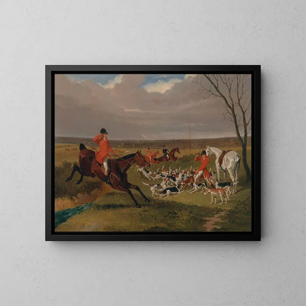 Die Jagd von Suffolk auf den Tod - John Frederick Herring der Ältere — gerahmtes Bild an der Wand