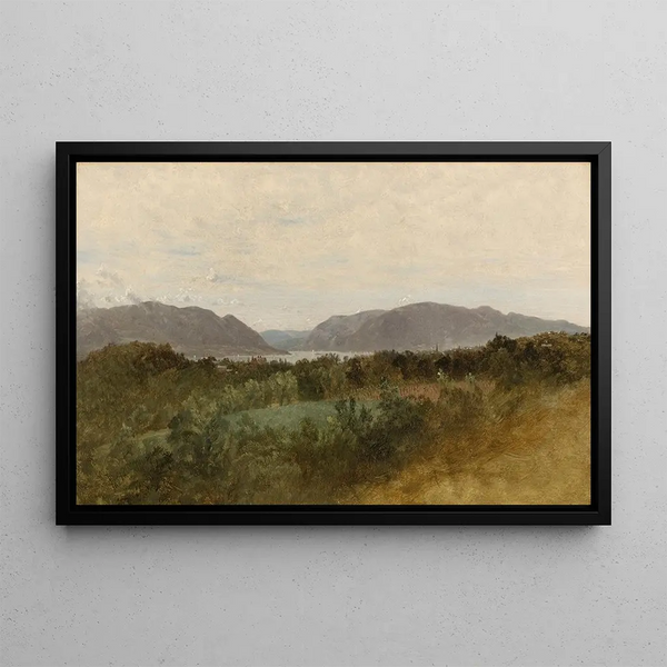 Fluss Hudson - John Frederick Kensett — gerahmtes Bild an der Wand