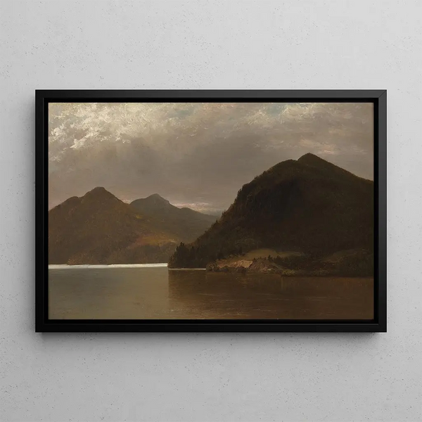 Lac George - John Frederick Kensett — gerahmtes Bild an der Wand