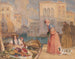Verkäufer von Früchten auf einem venezianischen Kanal - John Frederick Lewis — Ansicht des Kunstwerks