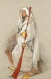 Studie eines Mannes in nordafrikanischer Kleidung - John Frederick Lewis — Ansicht des Kunstwerks