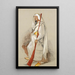 Studie eines Mannes in nordafrikanischer Kleidung - John Frederick Lewis — gerahmtes Bild an der Wand